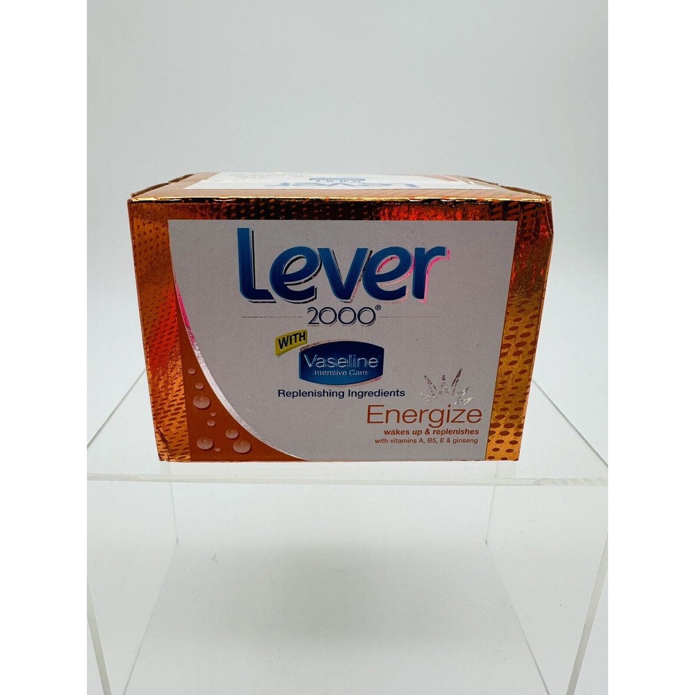 Lever 2000 With Vaseline ENERGIZE 4.5 oz Bar Soap 2 bars Vintage Discontinued